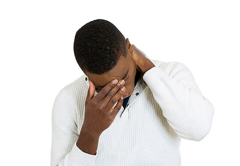 Man dealing with anxiety