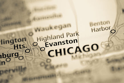 Evanston, Illinois map