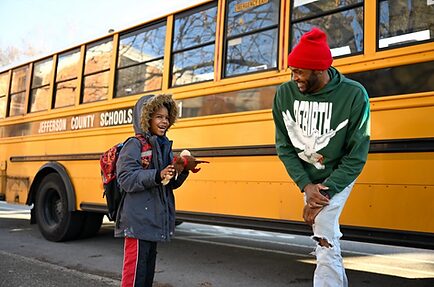 Kentucky Bus Driver Larry Farrish and Student Levi