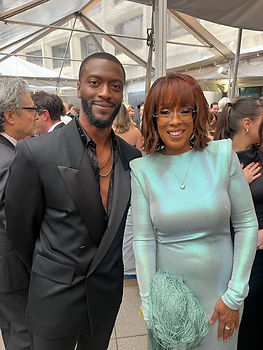 Aldis Hodge and Gayle King